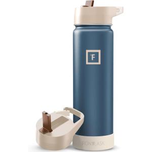 image:imageIRON FLASK Camping amp Hiking Hydration Flask with Straw Wide Mouth Insulated Stainless Steel Sports Water Bottle  32 oz Cotton CandyDesert Oasis