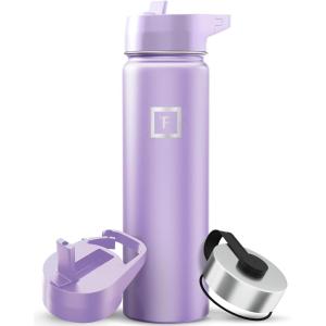image:imageIRON FLASK Camping amp Hiking Hydration Flask with Straw Wide Mouth Insulated Stainless Steel Sports Water Bottle  32 oz Cotton CandyLavender