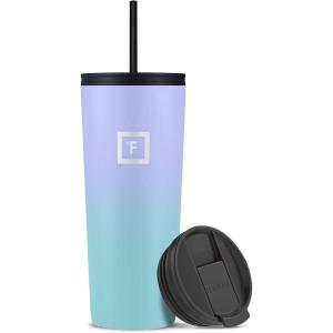 image:imageIRON FLASK Classic Tumbler  Vacuum Insulated Stainless Steel Water Bottle Double Walled Drinking Cup Insulated Travel Mug Aurora 24 oz Solid LidCotton Candy