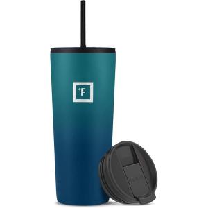 image:imageIRON FLASK Classic Tumbler  Vacuum Insulated Stainless Steel Water Bottle Double Walled Drinking Cup Insulated Travel Mug Aurora 24 oz Solid LidDark Night