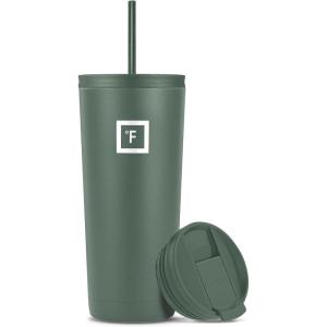 image:imageIRON FLASK Classic Tumbler  Vacuum Insulated Stainless Steel Water Bottle Double Walled Drinking Cup Insulated Travel Mug Aurora 24 oz Solid LidSage