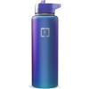 image:imageIRON FLASK Camping amp Hiking Hydration Flask with Straw Wide Mouth Insulated Stainless Steel Sports Water Bottle  Twilight Blue 40 oz  Straw 1 LidAurora