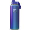 image:imageIRON FLASK Camping amp Hiking Hydration Flask with Straw Wide Mouth Insulated Stainless Steel Sports Water Bottle  Twilight Blue 40 oz  Straw 1 LidAurora