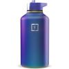 image:imageIRON FLASK Camping amp Hiking Hydration Flask with Straw Wide Mouth Insulated Stainless Steel Sports Water Bottle  Twilight Blue 40 oz  Straw 1 LidAurora