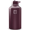 image:imageIRON FLASK Camping amp Hiking Hydration Flask with Straw Wide Mouth Insulated Stainless Steel Sports Water Bottle  Twilight Blue 40 oz  Straw 1 LidBurgundy