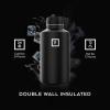 image:imageIRON FLASK Camping amp Hiking Hydration Flask with Straw Wide Mouth Insulated Stainless Steel Sports Water Bottle  Twilight Blue 40 oz  Straw 1 LidCashmere Cream