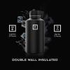 image:imageIRON FLASK Camping amp Hiking Hydration Flask with Straw Wide Mouth Insulated Stainless Steel Sports Water Bottle  Twilight Blue 40 oz  Straw 1 LidCashmere Cream