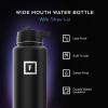 image:imageIRON FLASK Camping amp Hiking Hydration Flask with Straw Wide Mouth Insulated Stainless Steel Sports Water Bottle  Twilight Blue 40 oz  Straw 1 LidCashmere Cream