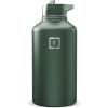image:imageIRON FLASK Camping amp Hiking Hydration Flask with Straw Wide Mouth Insulated Stainless Steel Sports Water Bottle  Twilight Blue 40 oz  Straw 1 LidDark Pine