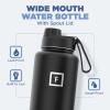 image:imageIRON FLASK Camping amp Hiking Hydration Flask with Straw Wide Mouth Insulated Stainless Steel Sports Water Bottle  Twilight Blue 40 oz  Straw 1 LidLavender