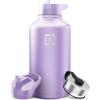 image:imageIRON FLASK Camping amp Hiking Hydration Flask with Straw Wide Mouth Insulated Stainless Steel Sports Water Bottle  Twilight Blue 40 oz  Straw 1 LidLavender