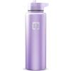 image:imageIRON FLASK Camping amp Hiking Hydration Flask with Straw Wide Mouth Insulated Stainless Steel Sports Water Bottle  Twilight Blue 40 oz  Straw 1 LidLavender