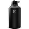 image:imageIRON FLASK Camping amp Hiking Hydration Flask with Straw Wide Mouth Insulated Stainless Steel Sports Water Bottle  Twilight Blue 40 oz  Straw 1 LidMidnight Black