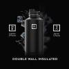 image:imageIRON FLASK Camping amp Hiking Hydration Flask with Straw Wide Mouth Insulated Stainless Steel Sports Water Bottle  Twilight Blue 40 oz  Straw 1 LidSky