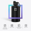 image:imageIRON FLASK Camping amp Hiking Hydration Flask with Straw Wide Mouth Insulated Stainless Steel Sports Water Bottle  Twilight Blue 40 oz  Straw 1 LidSky