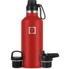 image:imageIRON FLASK Camping amp Hiking Hydration Flask with Spout BPAFree Insulated Stainless Steel Sports Water Bottle  32 oz Fire Red
