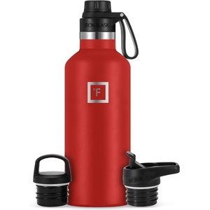 image:imageIRON FLASK Camping amp Hiking Hydration Flask with Spout BPAFree Insulated Stainless Steel Sports Water Bottle  32 oz Fire Red