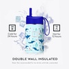 image:imageIRON FLASK 14 oz Kids Insulated Water Bottle  Vacuum Insulated Kids Water Bottle with Leakproof Straw Lid  BPA Free Sunny DayDark Blue