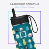 image:imageIRON FLASK 14 oz Kids Insulated Water Bottle  Vacuum Insulated Kids Water Bottle with Leakproof Straw Lid  BPA Free Sunny DayDino Mates