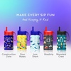 image:imageIRON FLASK 14 oz Kids Insulated Water Bottle  Vacuum Insulated Kids Water Bottle with Leakproof Straw Lid  BPA Free Sunny DayParty Town