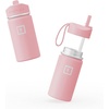 image:imageIRON FLASK 14 oz Kids Insulated Water Bottle  Vacuum Insulated Kids Water Bottle with Leakproof Straw Lid  BPA Free Sunny DayRose
