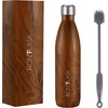 image:imageIRON FLASK 14 oz Kids Insulated Water Bottle  Vacuum Insulated Kids Water Bottle with Leakproof Straw Lid  BPA Free Sunny DayTimber