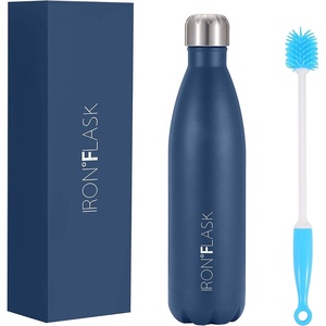 image:imageIRON FLASK 14 oz Kids Insulated Water Bottle  Vacuum Insulated Kids Water Bottle with Leakproof Straw Lid  BPA Free Sunny DayTwilight Blue