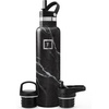 image:imageIRON FLASK 24 oz Narrow Mouth Water Bottle with StrawBlack Marquina