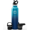 image:imageIRON FLASK 24 oz Narrow Mouth Water Bottle with StrawDark Night