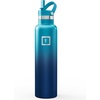 image:imageIRON FLASK 24 oz Narrow Mouth Water Bottle with StrawDark Night