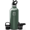 image:imageIRON FLASK 24 oz Narrow Mouth Water Bottle with StrawDark Pine