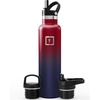 image:imageIRON FLASK 24 oz Narrow Mouth Water Bottle with StrawDark Rainbow
