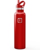 image:imageIRON FLASK 24 oz Narrow Mouth Water Bottle with StrawFire Red