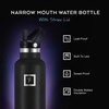image:imageIRON FLASK 24 oz Narrow Mouth Water Bottle with StrawGraphite