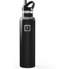 image:imageIRON FLASK 24 oz Narrow Mouth Water Bottle with StrawMidnight Black