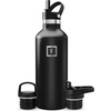 image:imageIRON FLASK 24 oz Narrow Mouth Water Bottle with StrawMidnight Black