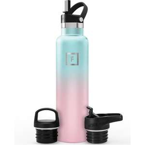 image:imageIRON FLASK 24 oz Narrow Mouth Water Bottle with StrawBubble Gum