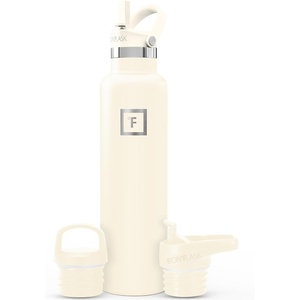 image:imageIRON FLASK 24 oz Narrow Mouth Water Bottle with StrawCashmere Cream