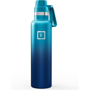 image:imageIRON FLASK 24 oz Narrow Mouth Water Bottle with StrawDark Night